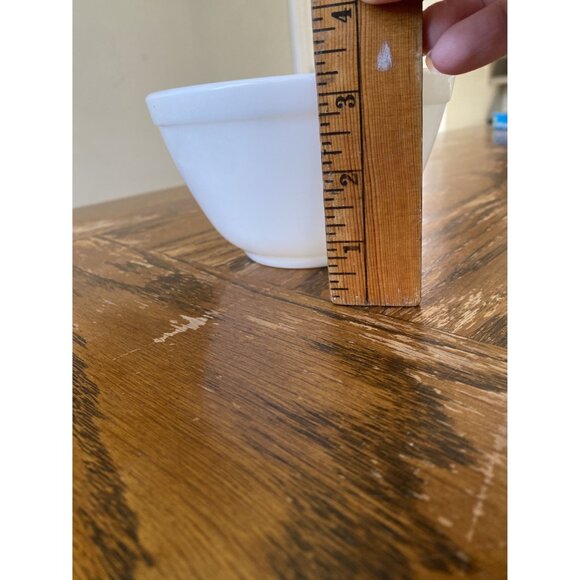 Vintage Pyrex White Milk Glass Mixing Bowl Smallest Nesting Bowl - Picture 4 of 6